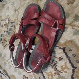 Teva Wedge Sandal Red Brown 9